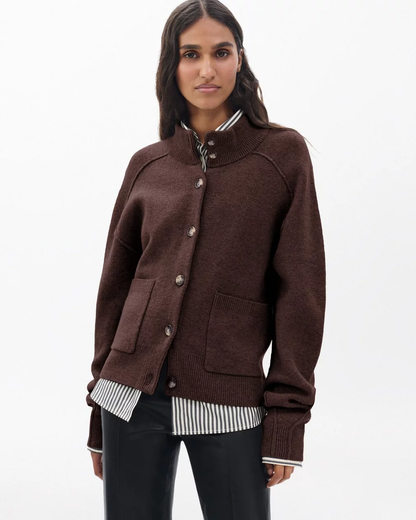 BRIDGET MOCK NECK CARDIGAN