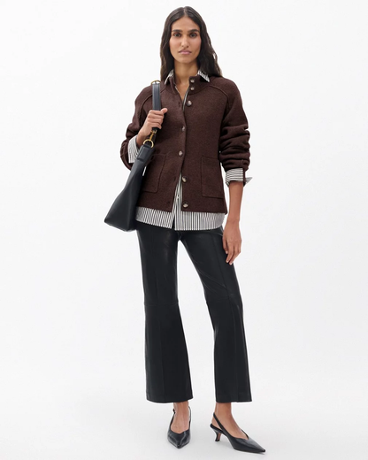BRIDGET MOCK NECK CARDIGAN