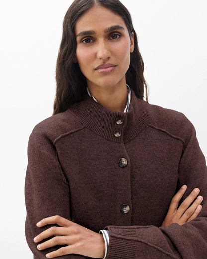 BRIDGET MOCK NECK CARDIGAN