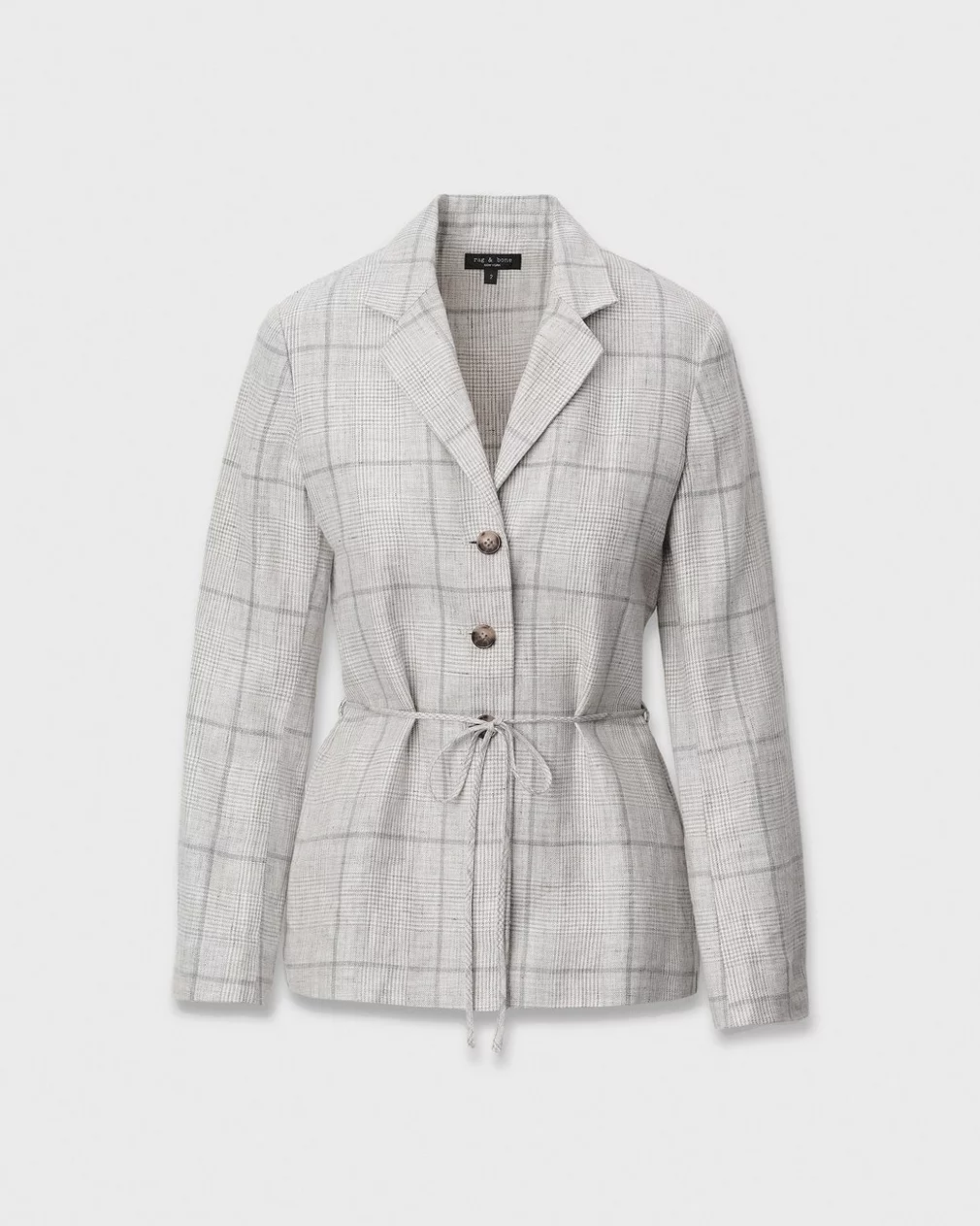 CHAPPELL PLAID LINEN BLAZER