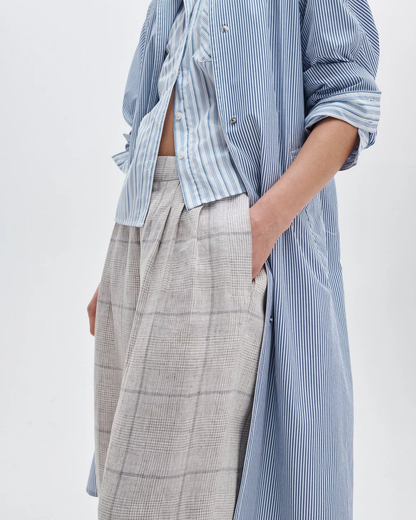 CHAPPELL PLAID LINEN PANTS
