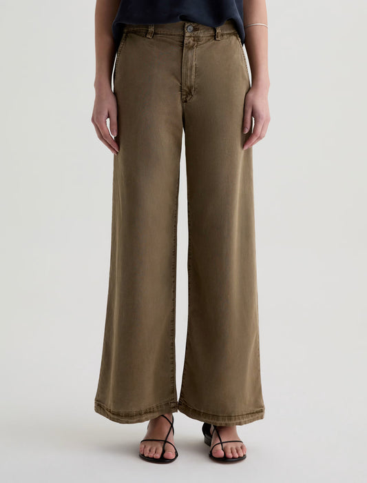CADEN WIDE LEG SULFUR MOSSY TAUPE