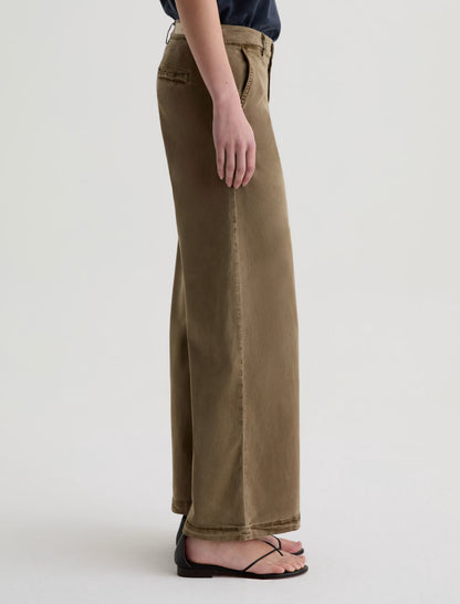 CADEN WIDE LEG SULFUR MOSSY TAUPE