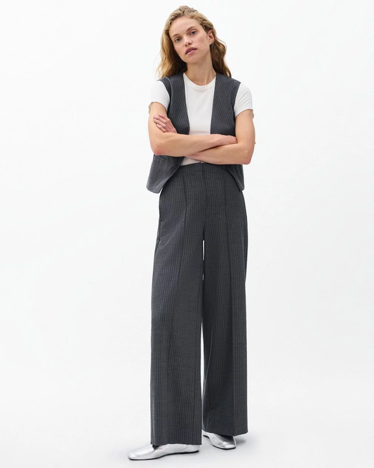 IRINA STRIPE HIGH RISE TAILORED PANT