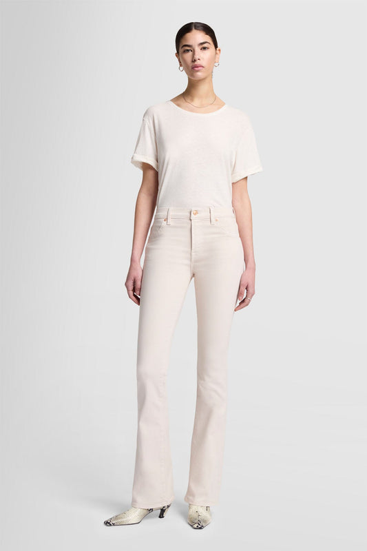 Bootcut Coated Stretch Vintage White