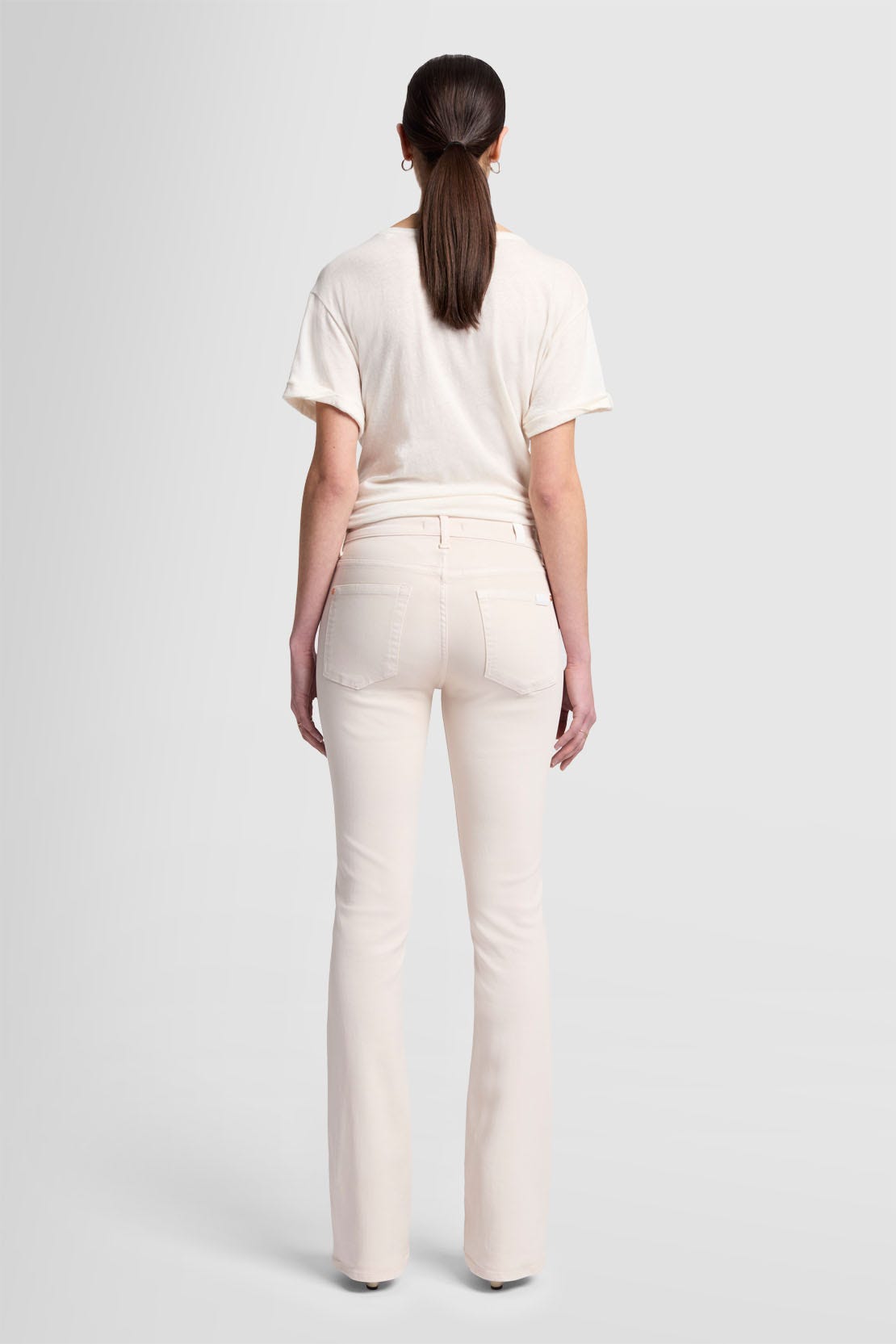 Bootcut Coated Stretch Vintage White