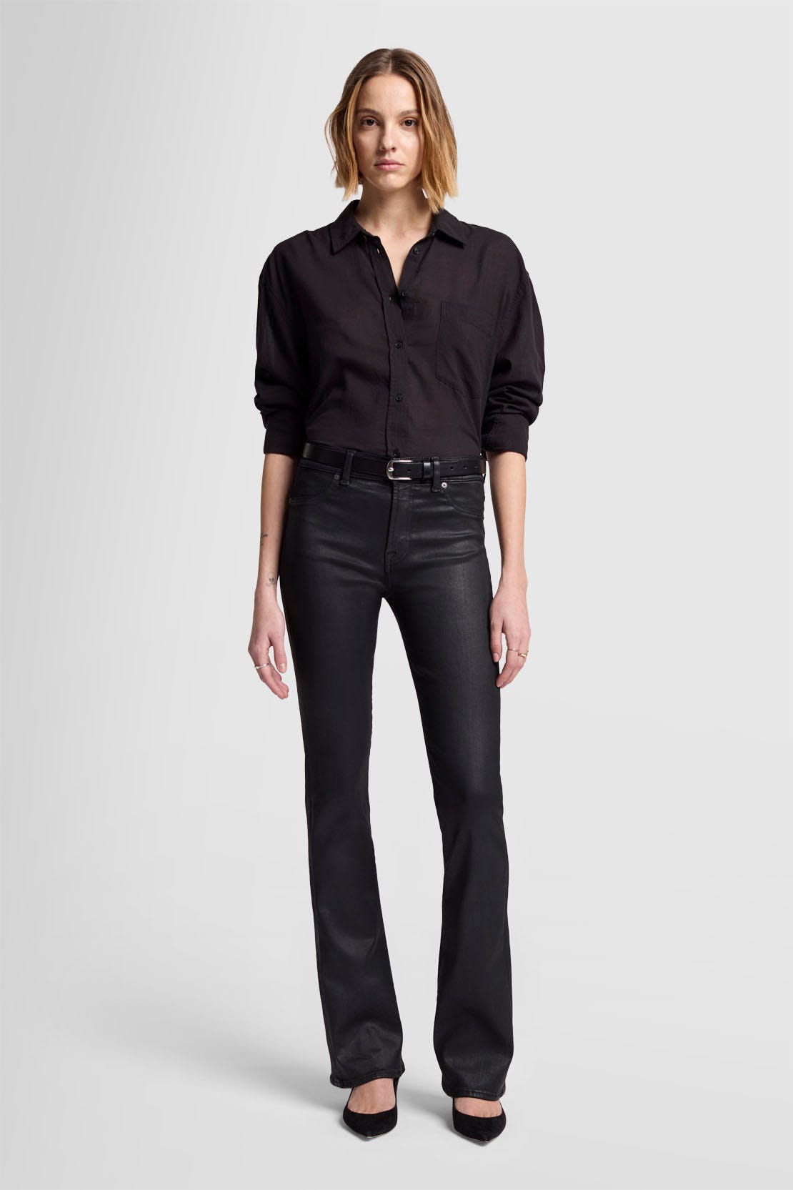 Bootcut Coated Stretch