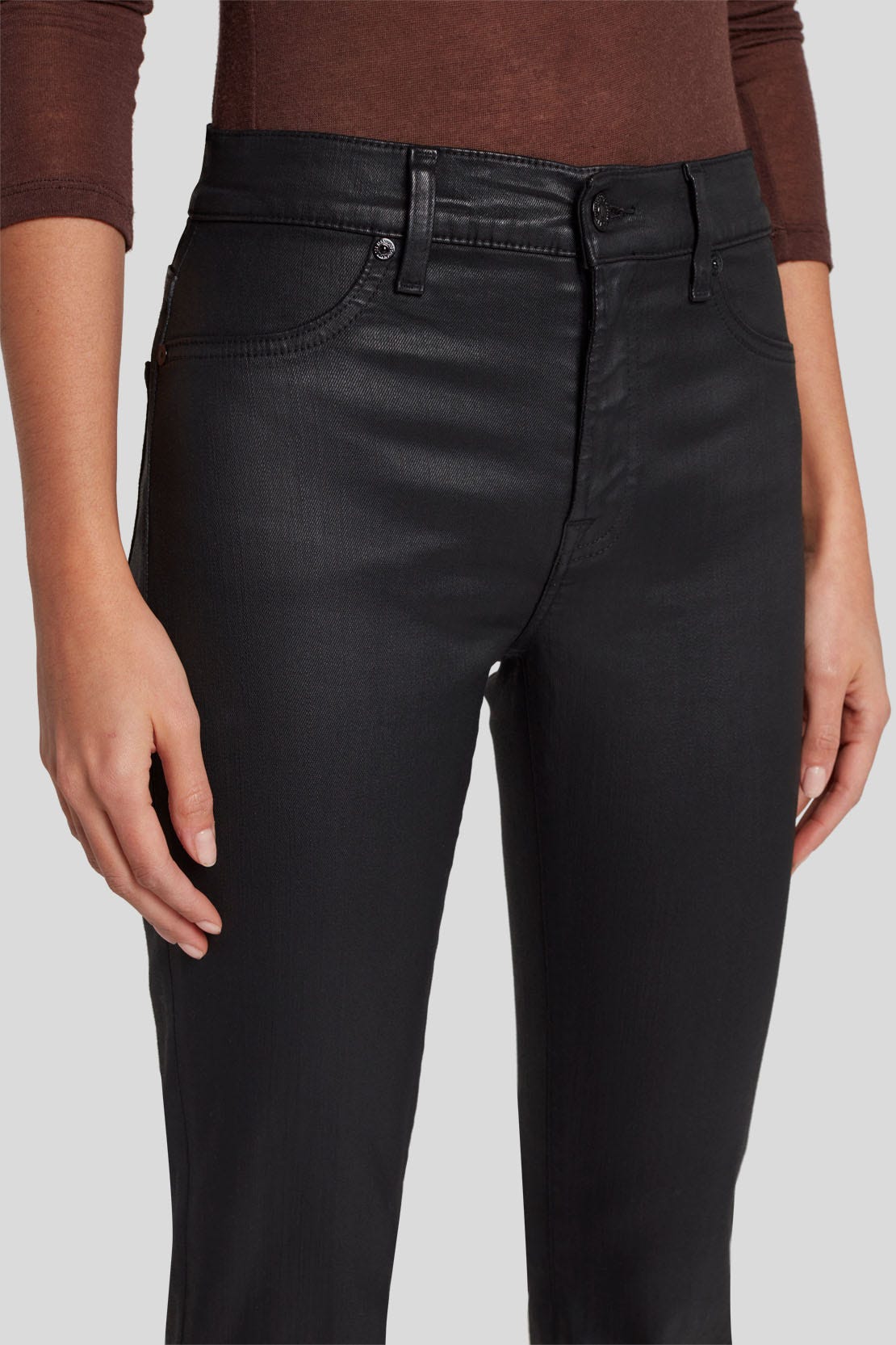 Bootcut Coated Slim Illusion Black