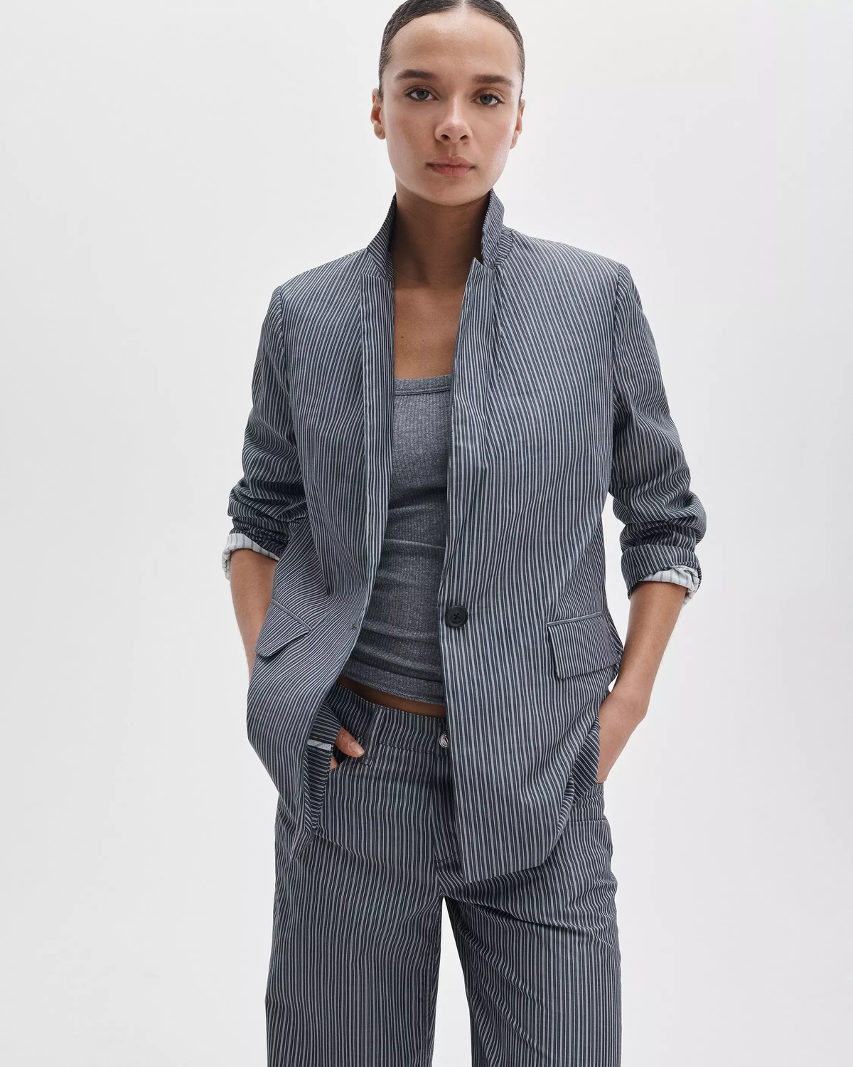 JENNIE POPLIN BLAZER - 0