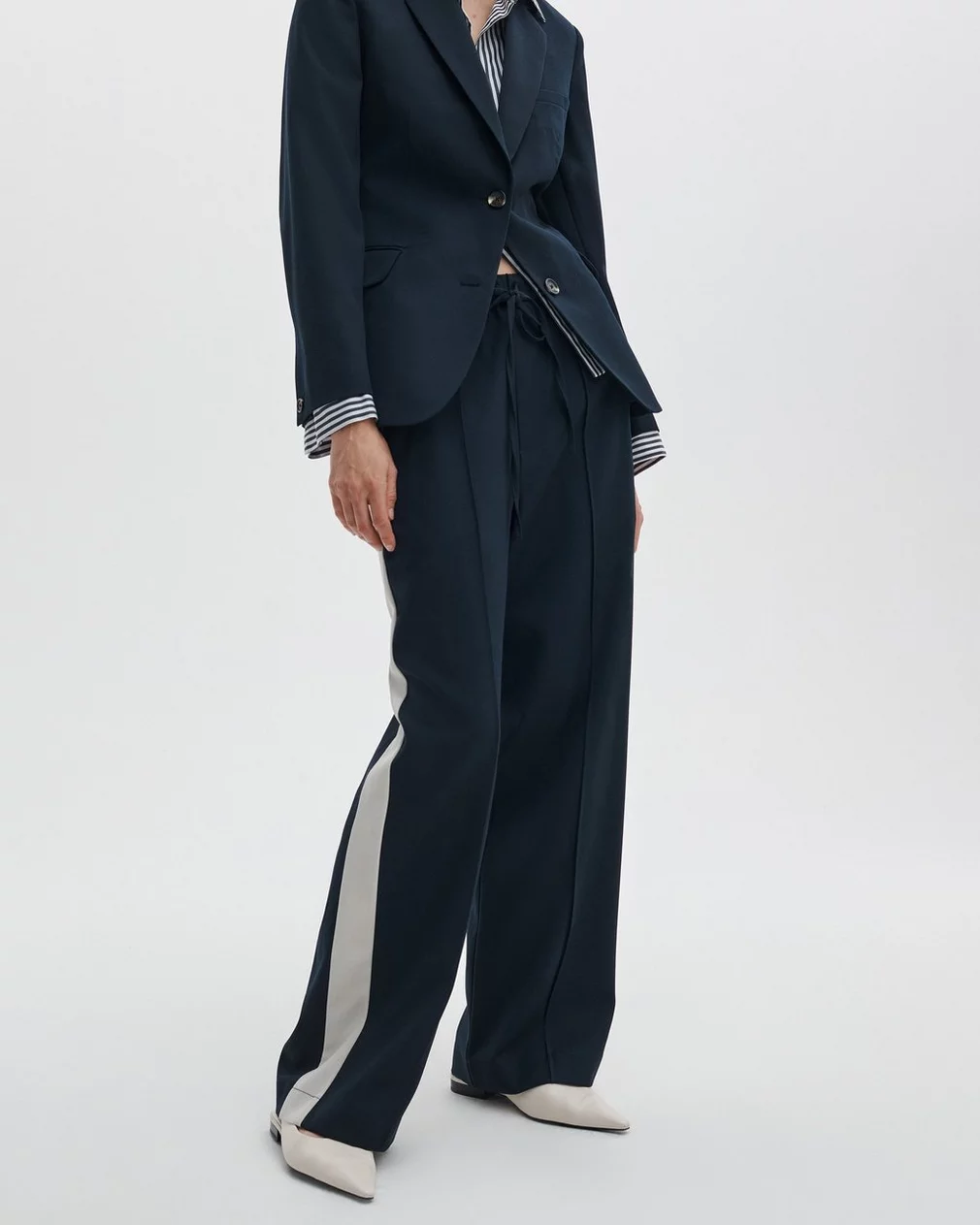 SIENA WOOL SIDE STRIPE PANT