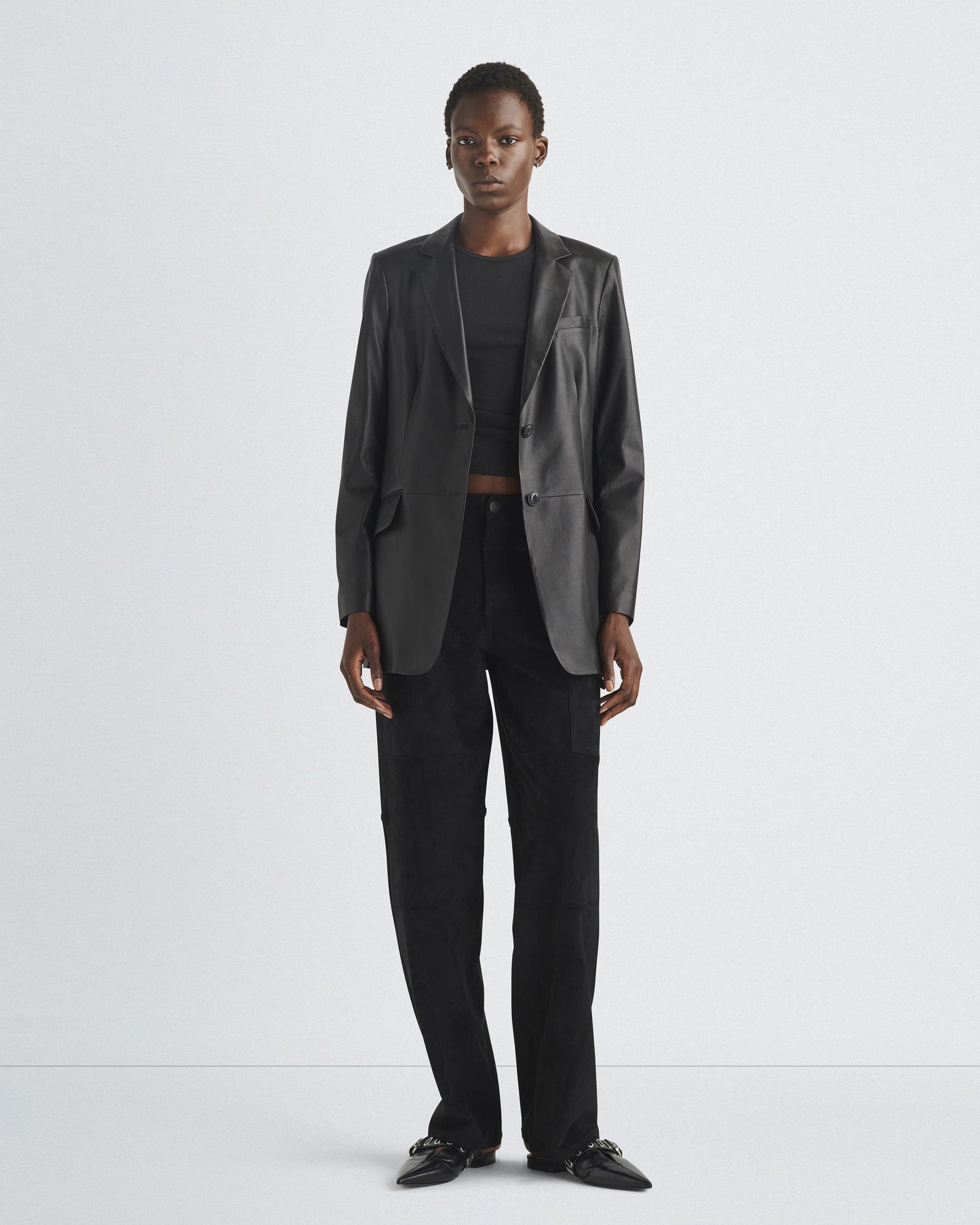 CHARLES LEATHER BLAZER