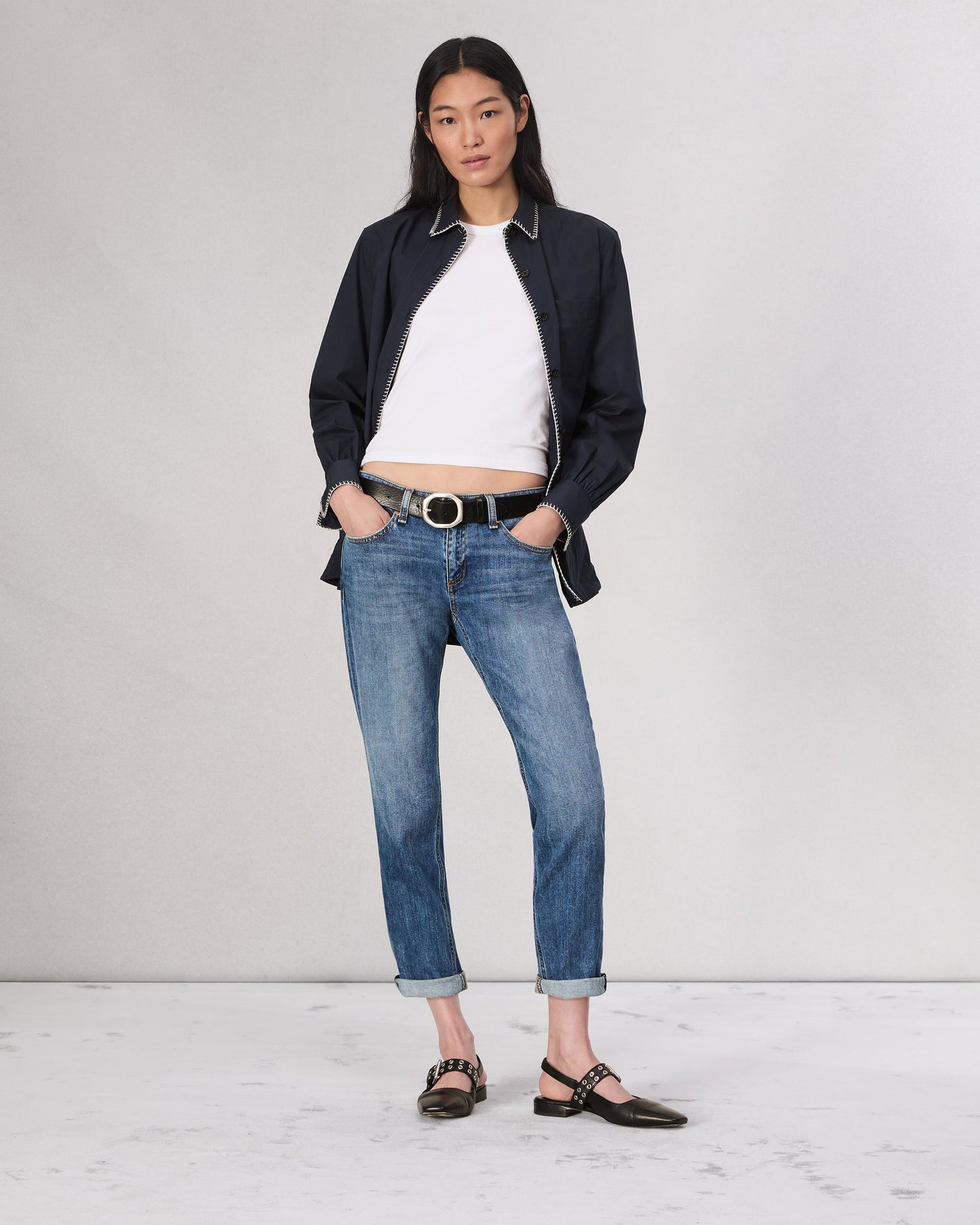 DRE LOW-RISE SLIM BOYFRIEND